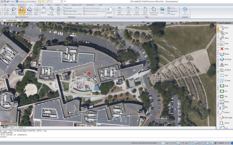 Imagem de mapeamento geográfico