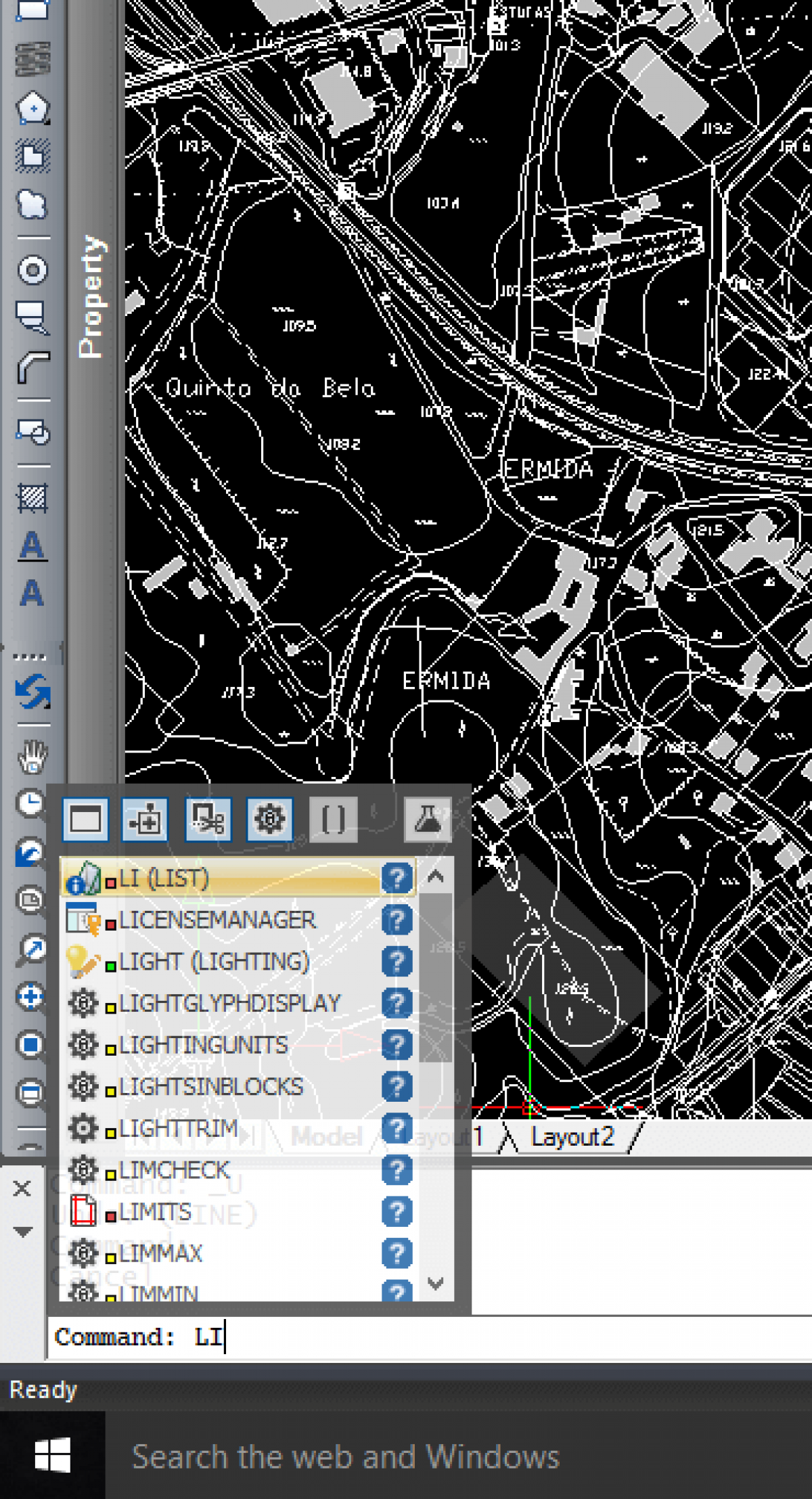 IntelliCAD - janela de preenchimento automático